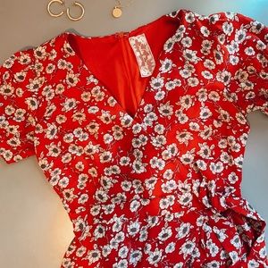 Sadie & Sage Floral Wrap Dress